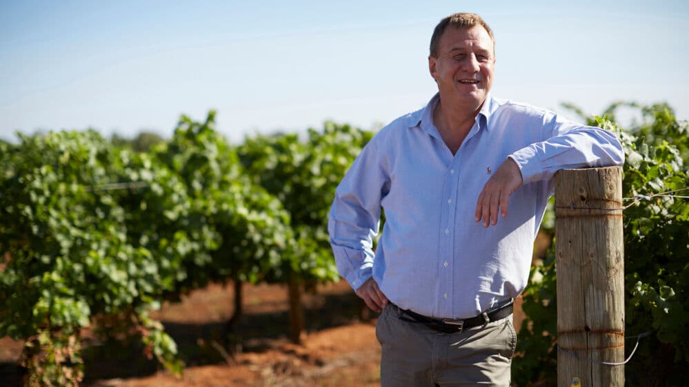 Darren De Bortoli in vineyard
