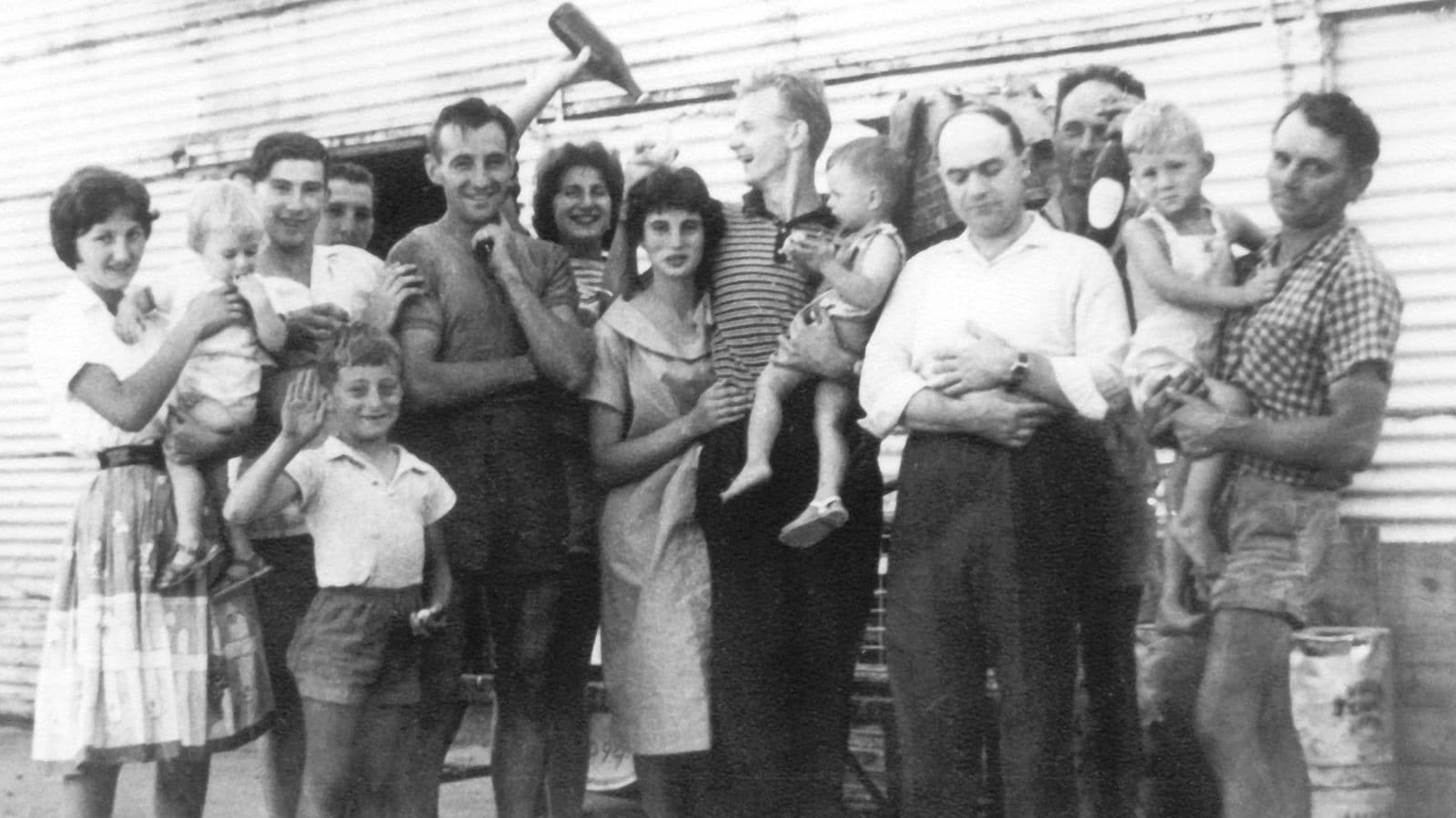De Bortoli Family and Staff in the 1960s at the Bilbul Winery