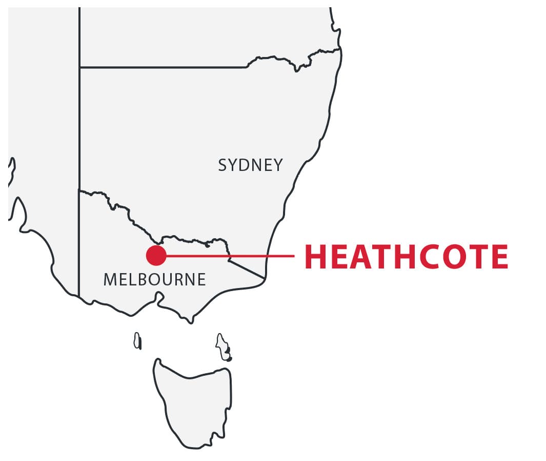 Map of south eastern Australia